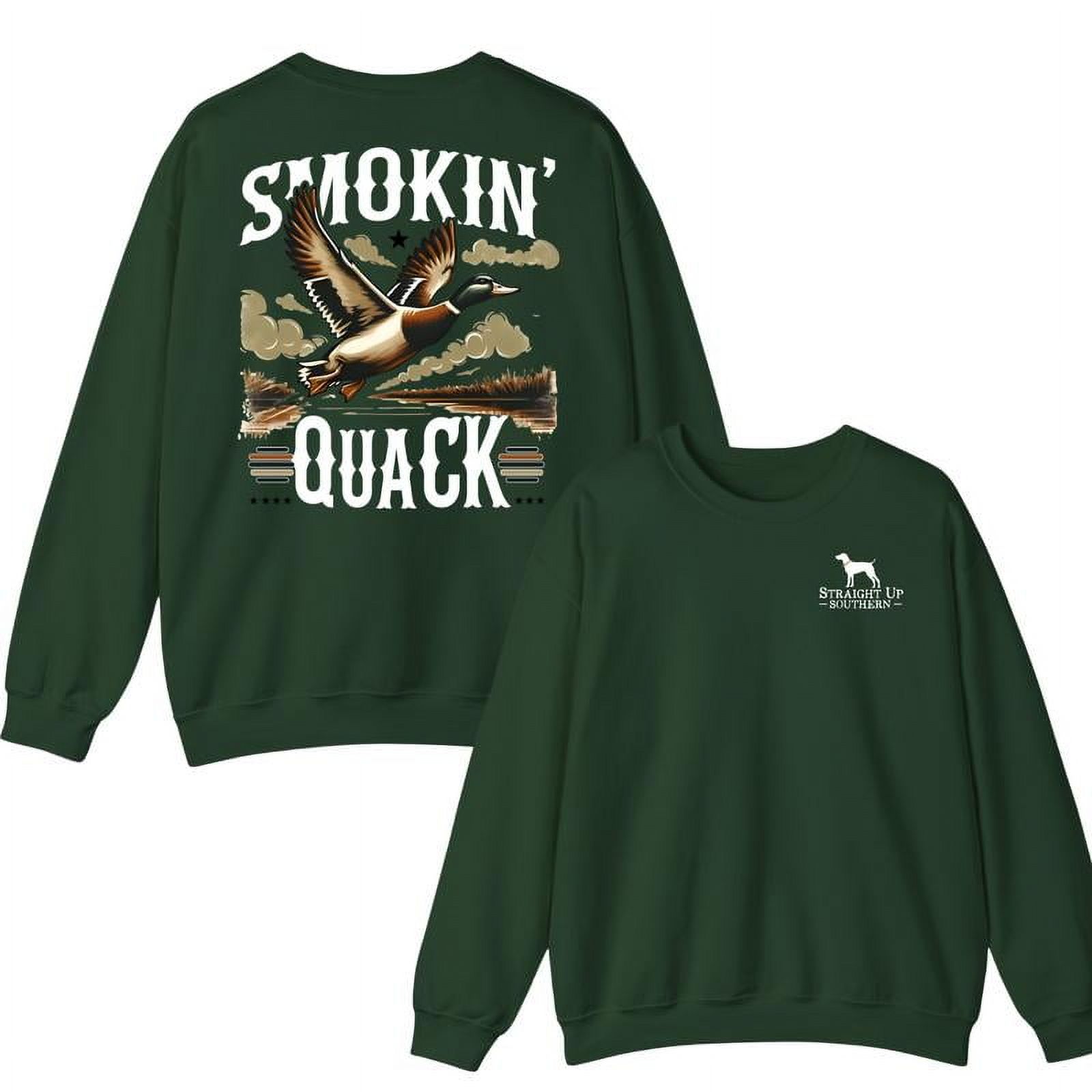 Saddleback Supply Men's 'Shoot 'Em' Logo Crewneck Sweatshirt - Duck Hunting Design