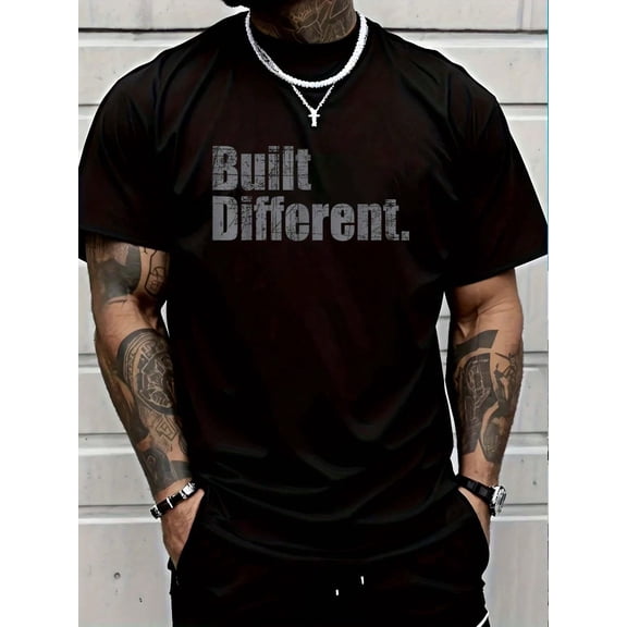 100% Cotton Casual Tshirt Built Different - Funny - Vintage T-Shirt Women's Men Graphic Tee