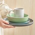 thumbnail image 6 of Vancasso, 16-Piece Stoneware Dinnerware Sets, for 4, Multicolour Dinner Set,（Light Grey, Dark Grey, Blue, Green）, 6 of 7
