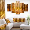 thumbnail image 1 of Bright Sunlight in Yellow Fall Forest - Modern Forest Canvas Art, 1 of 3