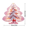 thumbnail image 2 of Stylish Metal Hanging Christmas Tree Wind Spinner - Layered Design with Glowing Stars Perfect for Festive Yard & Garden Decor, 2 of 7