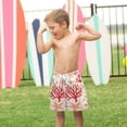 thumbnail image 4 of FORMRS Boys Swim Trunks Quick Dry Mesh Liner Boardshorts Sizes XS-XL, Retro Starfish, 4 of 7