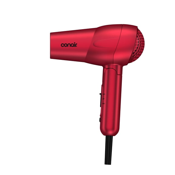 Conair Mini Pro® Tourmaline Ceramic Folding 1200W Dryer w/Diffuser - Met Red