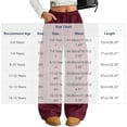 thumbnail image 3 of CYRBOKO Girls Cargo Pants with Pockets, Drawstring Casual Loose Fit Elastic Waist Wide Leg Pants Red Size 10-12 T, 3 of 5