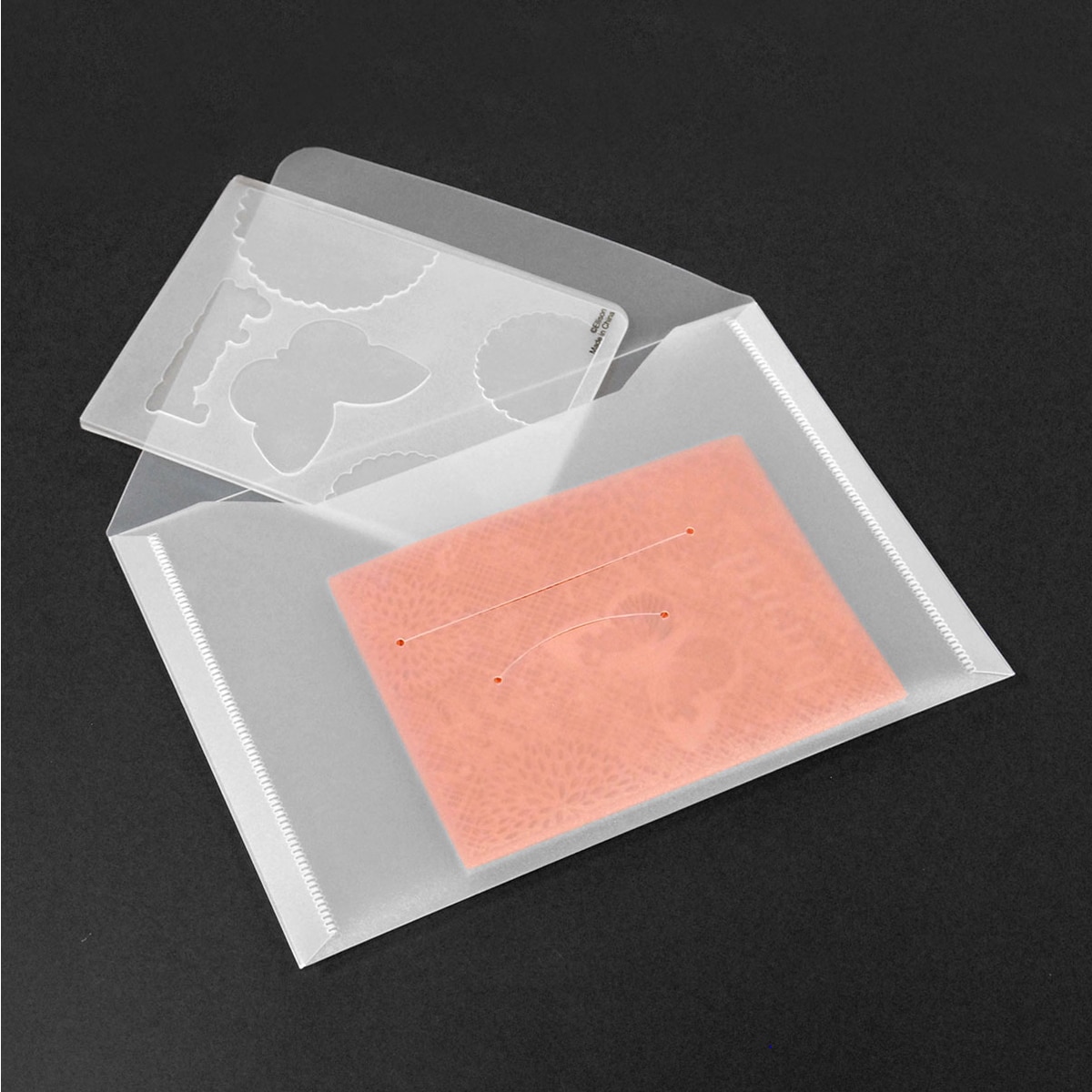 Sizzix Storage lets you stylishly keep and organize all your varied products from this company in one place. Solutions Plastic Envelopes- 2 translucent, stiff, plastic envelopes, with flaps that slide - image 2 of 2