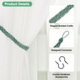 thumbnail image 2 of Uxcell 6-Set Curtain Tiebacks with Curtain Holdbacks, Braided Tie Backs W Black Metal Hooks for Home Window Drapery/Wall Decorative/Bedroom/Office/Nursery/Room/Hotel [Dark green], 2 of 6