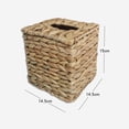 thumbnail image 6 of sunsanly Tissue Box Holder Water Hyacinth Handwoven Straw Basket Natural Wicker Napkin Dispenser Square Facial Tissue Organizer Rustic Decor for Table Bathroom Office, 6 of 8