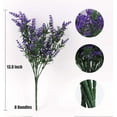 thumbnail image 4 of Twfbrm 8 Bundles Artificial Lavender Flowers, Fake Flowers Decorations, Realistic Lavender Flowers with Green Leaves, UV Resistant Faux Plants Plastic Greenery Shrubs for Indoor Outdoor Wedding, 4 of 8