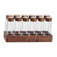 thumbnail image 2 of Contenedores de café con estante Tubos de almacenamiento de granos de café con tapas herméticas de madera 12 hoyos 22g, 2 of 9