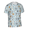 thumbnail image 2 of Cute Cat Pet Lover T-Shirt Crew Neck Short Sleeve Full-Print for Men, 2 of 6