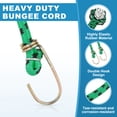 thumbnail image 3 of Uxcell 3/8" x 4.9ft Marine Grade Bungee Cord with Hooks, 2Pcs Rubber Heavy Duty Outdoor Elastic Straps Kayak Stretch String Rope for Securing Luggage Moving Cargo, Green, 3 of 6