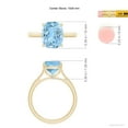 thumbnail image 3 of ANGARA Natural 2.45 ct Aquamarine Engagement Ring with Hidden Accents in 14K Yellow Gold for Women (Size-10x8mm) | March Birthstone, Anniversary, Jewelry Gift for Women | Natural Aquamarine Ring, 3 of 7