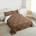 thumbnail image 3 of jejeloiu Abstract Cartoon Pine Queen Comforter Set,Modern Geometric Artwork Bedding Sets,White Brown Bedding Comforter Set For Girls Boys,Microfiber Bedroom Decor Reversible,3 Pieces, 3 of 8