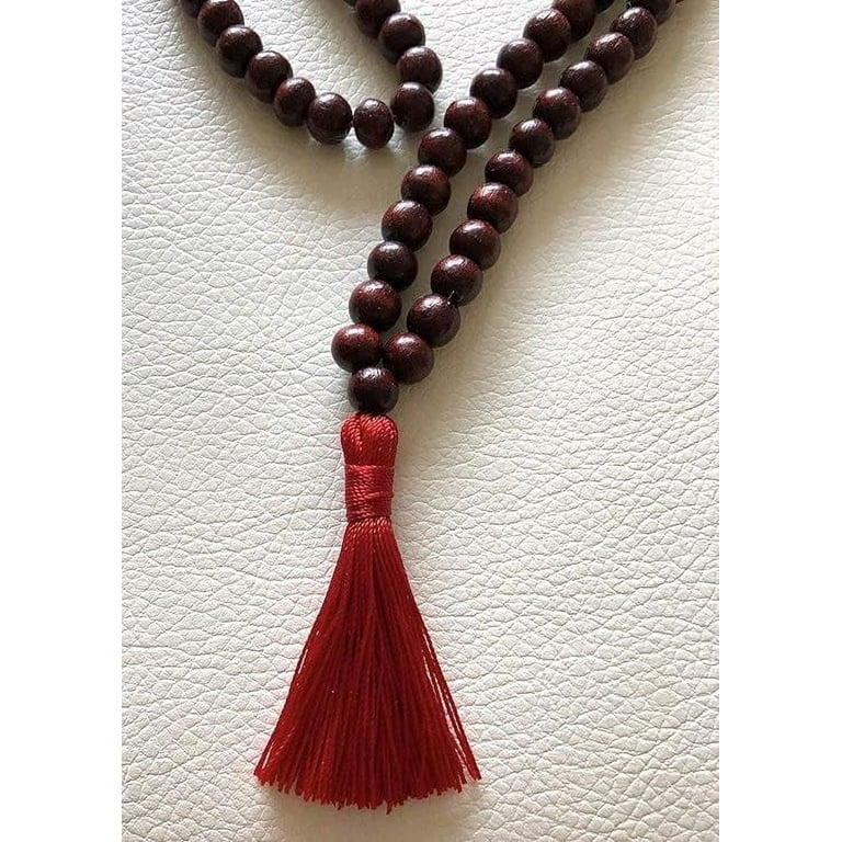 Mala 108 Beads Indian Rosary Japa Mala Beads Neem Japa Mala 108+1
