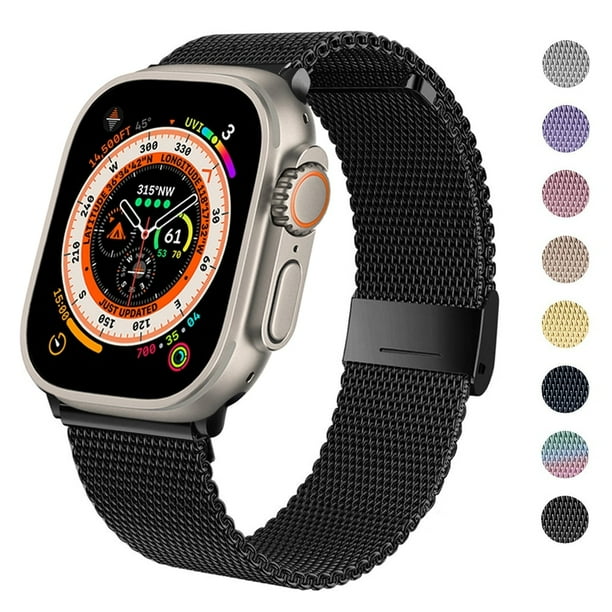 Milanese Loop Strap For Apple Watch Band 44mm 40mm 45mm 41mm 42mm 38mm 45 44mm Bracelet IWatch Series 3 5 6 SE 7 8 Ultra 49mm42mm 44mm 45mm 49 Gong Bohan LED Walmart en linea