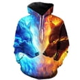 thumbnail image 2 of Sudadera con capucha de lobo 3D de otoño para hombre, sudadera con capucha con estampado de lobo animal, chándales, chaquetas para hombre y mujer, sudadera con capucha divertida, envío directo, 2 of 5