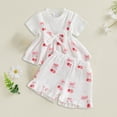 thumbnail image 2 of KEXE Girls Outfit Sets Summer Outfits For Girls Toddler Girls Clothes Summer Outfits Baby Kids Short Sleeve T-Shirt Tops Shorts Sets, 2 of 3