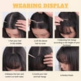 thumbnail image 4 of Clip in Bangs for Women 100% Human Hair Extensions Wispy Bangs Fringe with Hairpieces Air Bangs Flat Bangs Clip Curved Bangs for Daily Wear, 4 of 7