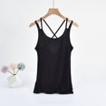 thumbnail image 5 of JDEFEG Camisole Tops for Women Simple Women's Scoop Neck Sleeveless Knit Ribbed Fitted Casual Crop Tank Top Workout Camisole Tops for Women Undershirts Black Size Xl, 5 of 5