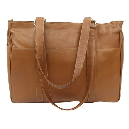 Piel Leather Medium Shopping Bag - Saddle