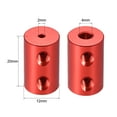 thumbnail image 3 of Shaft Coupling 2mm to 4mm Bore L20xD12 Robot Motor Wheel Rigid Flexible Coupler Connector Red 2 Pcs, 3 of 3
