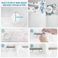 thumbnail image 4 of No Hook Shower Curtain, Blue Starfish Coastal Shower Curtains for Bathroom with See Through Top Window, Eucalyptus Summer Nautical Shell Wooden Waterproof & Washable Bath Curtain Long 72"x78", 4 of 9