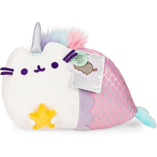 Peluche de Peluche con Luces mágicas activadas por el Tacto de Sirena Pusheenicorn de 12 Pulgadas