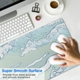 thumbnail image 4 of Stylish Blue & White Wave Gaming Mouse Pad - Non-Slip, Extended Large Size, 4 of 7