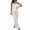 White, variant on WHEANG Pajamas for Women Set Heart Polka Dot Lace Trim Cami Top & Long Pants Pajama Set 2 PC Soft Lace Sleepwear Loose Fit Womens Pajama Sets for Nightwear Daily Lounge Home Size L Red