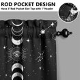 thumbnail image 5 of Kitchen Curtains 24 Inch Short - 3 Panel Set, Gothic Celestial Sun and Moon Print, Mystical Starry Night Astrology Aesthetic, Rod Pocket Window Curtain, Easy Wash, 5 of 6