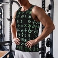 thumbnail image 5 of Pofeuu Hieroglyphic Symbols Print Men's Workout Tank Tops Sleeveless Muscle Gym Shirt Quick Dry -Small, 5 of 7