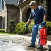 Chapin 1949 3.5 Gallon Tri-Poxy Industrial Open Head Sprayer for Professional Concrete Applications with All Brass Components, Red