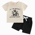 thumbnail image 3 of Infant Toddler Baby Boy Summer Short Sleeve Shirts with Letter Print Shorts Set 2Pcs Boy Fishing Outfit Kaprioy Baby Boy Clothes 6M 12M 18M 24M 3T, 3 of 8