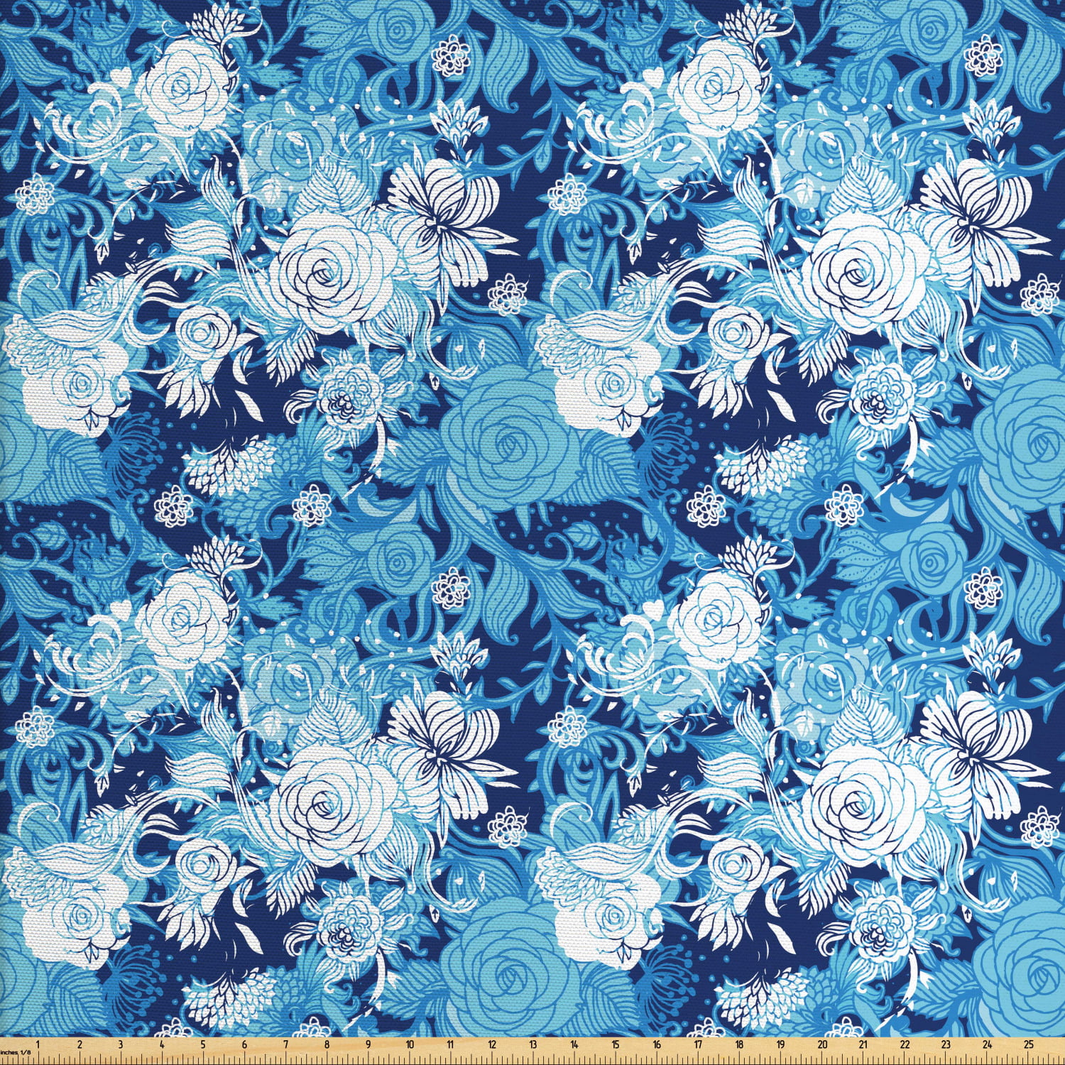 Albums 101+ Pictures Blue And White Floral Wallpaper Excellent
