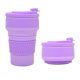 thumbnail image 2 of Paquete de 2 tazas de café plegables para viajes, tazas plegables de silicona reutilizables de 12 oz con tapa para acampar, 2 of 5
