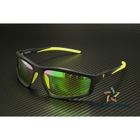 FERRARI SCUDERIA FZ6007U 504 8N Mate Black Lime Mir Green 64 mm Men's Sunglasses