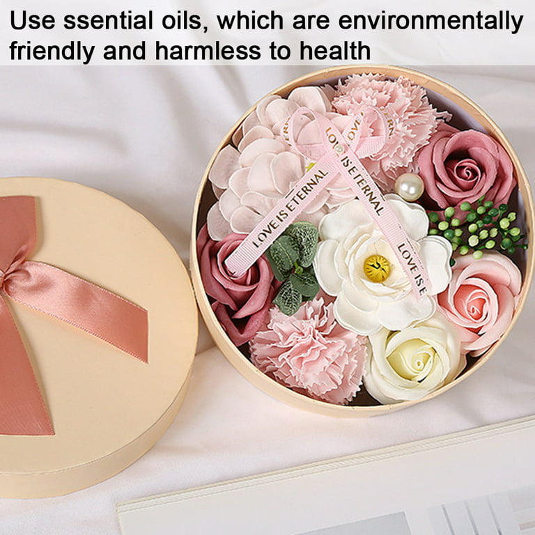 Tarmeek Bath Soap Rose Flower Floral Scented Flower Shaped Soap Rose Petals  for Bath Decorative Soap Plant Oil Soap Flowers Bouquet Gift for Women  Girls Mom Birthday Valentine's Day Mother's Day 