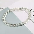 thumbnail image 2 of QQTDFG 925 Silver Men's Women Italian 10MM Link Chain Bangle Bracelet Bridal Jewelry-Heart-silver, 2 of 6
