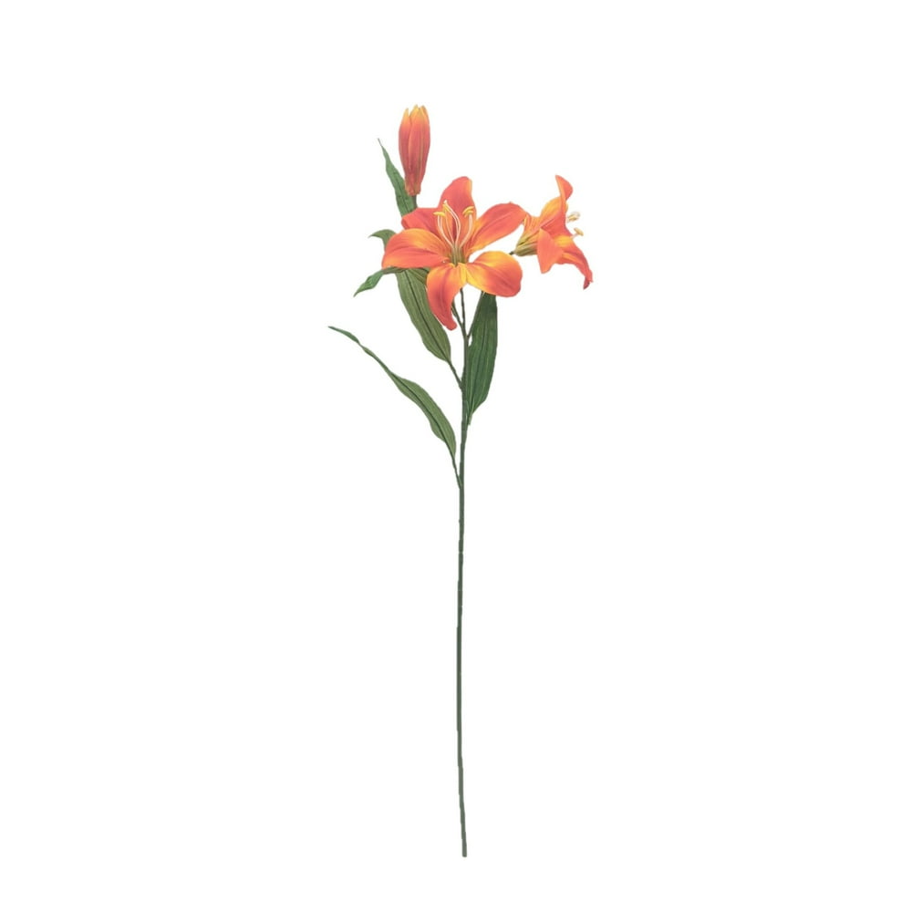 Mainstays 27" Tall Artificial Tiger Lily Flower Stem with Orange Petals