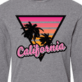 thumbnail image 4 of Inktastic California with Triangle and Palm Trees Long Sleeve T-Shirt, 4 of 5