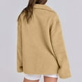 thumbnail image 5 of UYISJ Womens Fleece Jacket Oversized Zip Up Sherpa Coats Casual Coats Winter Fall Outerwear Mock Neck Clothes with Pockets Yellow XXL, 5 of 8