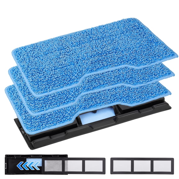 Reusable Mop Pads Compatible with Shark Wet Vacmop/Vacuum Mop Vac/Vac Mop/Mopvac VM252 VM200 VM200p12 VMP30 VM190 VM250 Cleaner with Dirt Chamber