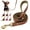 Brown, variant on Pet Artist Genuine Leather Dog Leash Walking Leashes with Soft Handle Heavy Duty for Medium Large Dogs