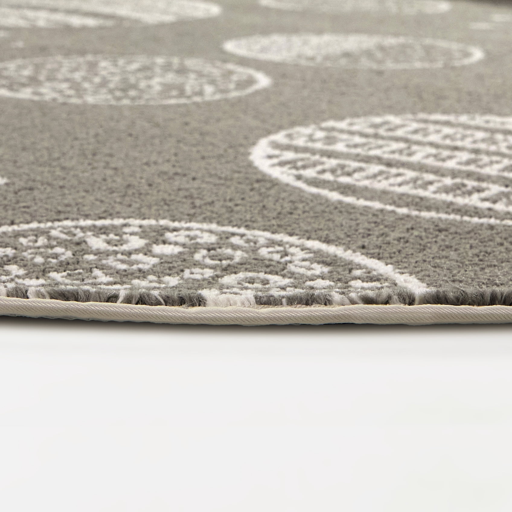 Mainstays Grey Space Round Indoor Rug, 47" Round