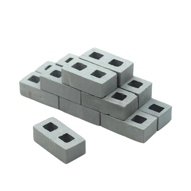 MERIGLARE 13 Pieces Mini Bricks Model Micro Landscape Decor for Crafts Project Scenery gray