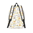 thumbnail image 2 of Lsque Rabbit And Milk Tea Pattern Canvas Daypack, Durable Backpack, High-quality Versatile Backpack,Vintage Compact Backpack-Medium, 2 of 6