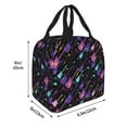 thumbnail image 2 of Bingfone Colorful Guitar Print Lunch Bag Insulated Lunch Box, Small Leakproof Cooler Food Lunch Containers Reusable High Capacity Lunch Tote Bags for Work, Travel, Outdoor, 2 of 5