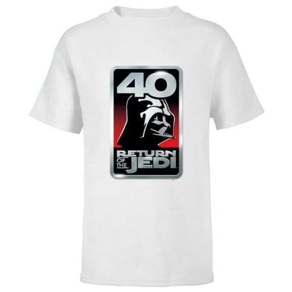 Star Wars Return of the Jedi Darth Vader 40th Anniversary - Short Sleeve T-Shirt for Kids - Customized-White