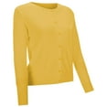 thumbnail image 5 of Women's Casual Button Down Cardigan Soft Lightweight Knit Sweater for Spring andFall Daily Wear withJeans or Skirts,Yellow,One Size, 5 of 9