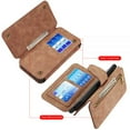 thumbnail image 5 of GSA Luxury Leather Flip Wallet Case for Samsung Galaxy Note 10 (6.3") - Brown, 5 of 18